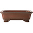 Rectangular unglazed bonsai pot by Yixing - 186 x 141 x 58 mm