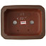 Pot à bonsaï rectangulaire non émaillé par Yixing - 186 x 141 x 58 mm