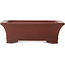 Rectangular unglazed bonsai pot by Yixing - 185 x 130 x 60 mm