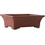 Maceta rectangular para bonsái sin esmaltar de Yixing - 185 x 130 x 60 mm