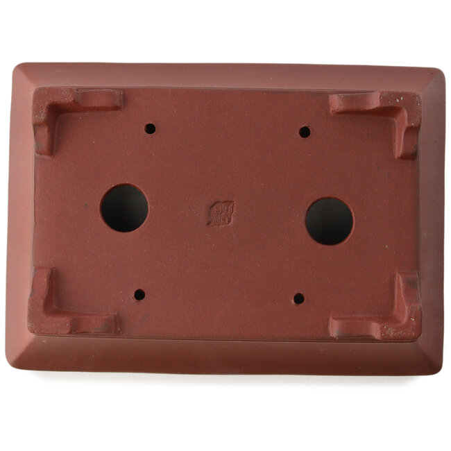 Pot à bonsaï rectangulaire non émaillé par Yixing - 185 x 130 x 60 mm