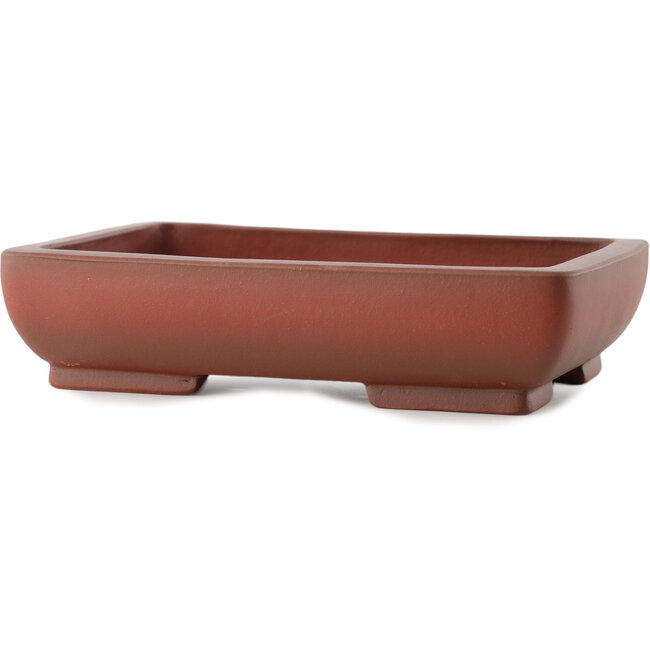 Pot à bonsaï rectangulaire non émaillé par Yixing - 178 x 133 x 40 mm