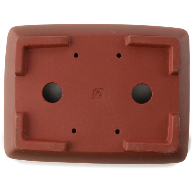 Maceta rectangular para bonsái sin esmaltar de Yixing - 178 x 133 x 40 mm