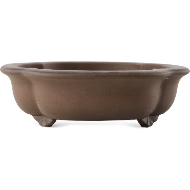 Mokko unglasierter Bonsai-Topf von Yixing - 255 x 225 x 65 mm