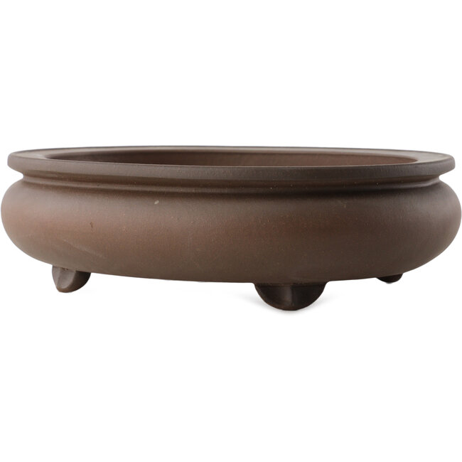 Ovaler unglasierter Bonsai-Topf von Yixing - 250 x 210 x 70 mm