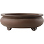 Oval unglazed bonsai pot by Yixing - 250 x 210 x 70 mm