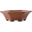 Zeshoekige ongeglazuurde bonsaipot van Yixing - 145 x 130 x 45 mm