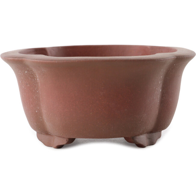 Mokko ongeglazuurde bonsaipot van Yixing - 175 x 135 x 60 mm