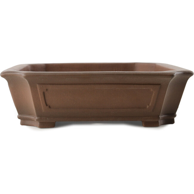 Vaso bonsai rettangolare non smaltato di Yixing - 307 x 268 x 78 mm
