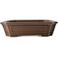 Rectangular unglazed bonsai pot by Yixing - 307 x 268 x 78 mm