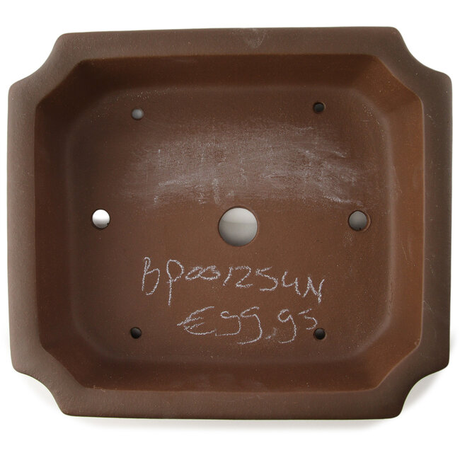 Maceta rectangular para bonsái sin esmaltar de Yixing - 307 x 268 x 78 mm