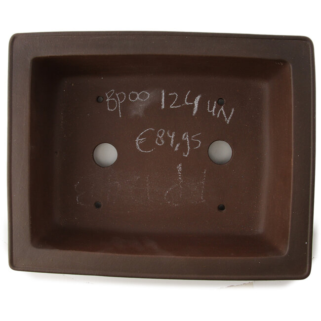 Rectangular unglazed bonsai pot by Yixing - 330 x 265 x 90 mm