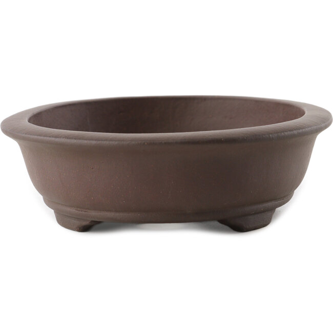 Vaso bonsai ovale non smaltato di Yixing - 199 x 157 x 47 mm
