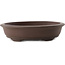 Oval unglazed bonsai pot by Yixing - 199 x 157 x 47 mm