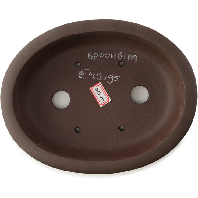 Pot à bonsaï ovale non émaillé par Yixing - 199 x 157 x 47 mm