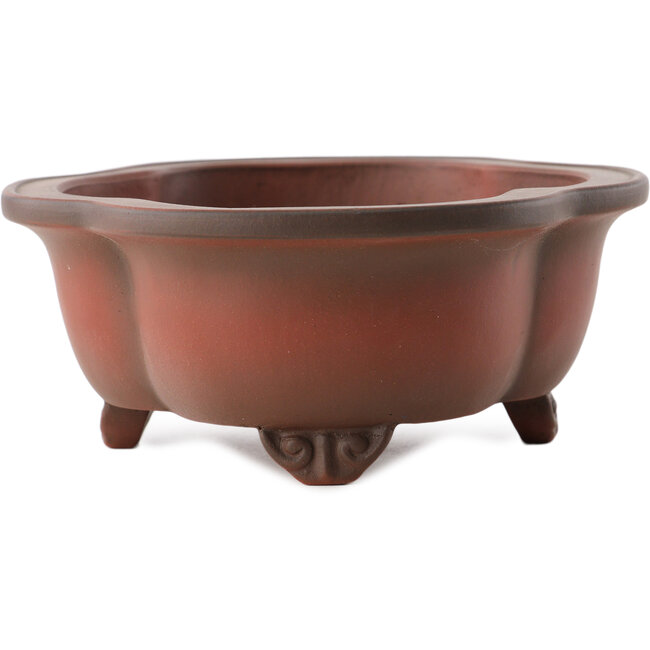 Pot à bonsaï Mokko non émaillé par Yixing - 185 x 155 x 65 mm