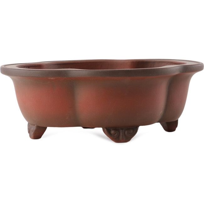 Maceta para bonsái Mokko sin esmaltar de Yixing - 185 x 155 x 65 mm