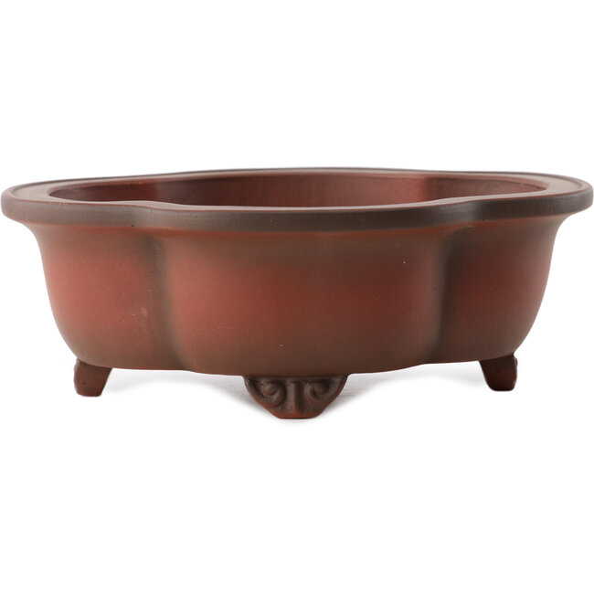 Pot à bonsaï Mokko non émaillé par Yixing - 185 x 155 x 65 mm