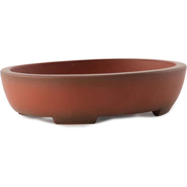 Ovaler unglasierter Bonsai-Topf von Yixing - 183 x 145 x 45 mm