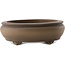 Pot à bonsaï ovale non émaillé par Yixing - 160 x 125 x 55 mm