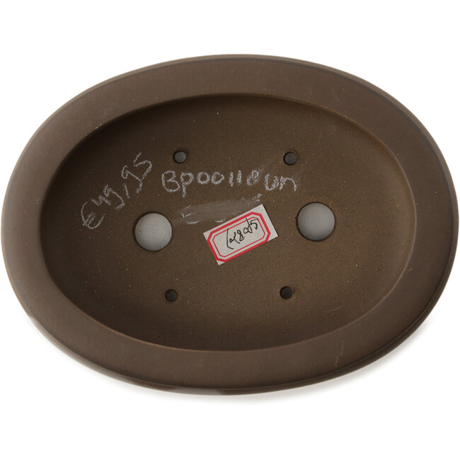 Vaso bonsai ovale non smaltato di Yixing - 160 x 125 x 55 mm