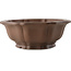 Vaso bonsai Lotus non smaltato di Yixing - 320 x 320 x 120 mm