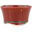 Pot à bonsaï rond rouge - 105 x 105 x 60 mm