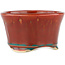Pot à bonsaï rond rouge - 105 x 105 x 60 mm