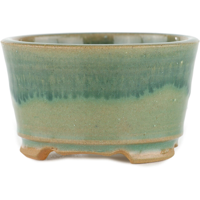 Maceta redonda para bonsái verde - 90 x 90 x 50 mm