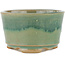 Round green bonsai pot - 90 x 90 x 50 mm