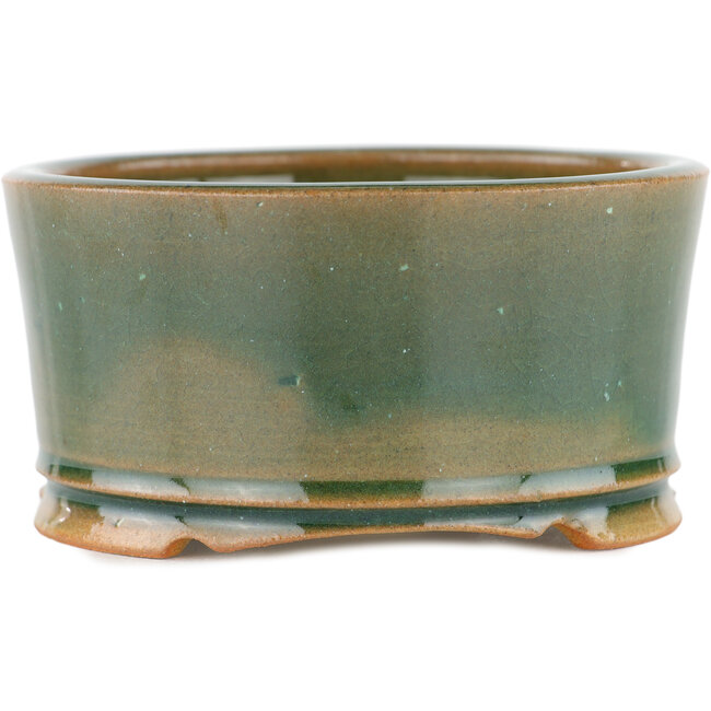 Ronde groene bonsaipot - 110 x 110 x 55 mm