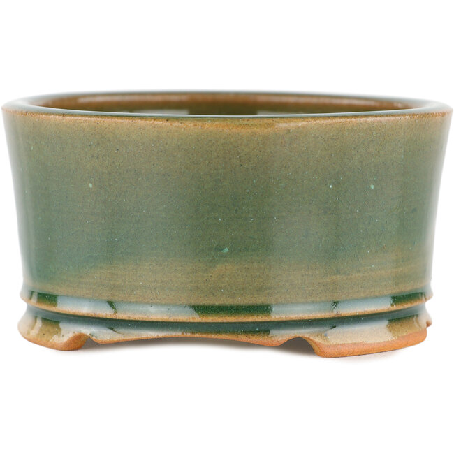 Ronde groene bonsaipot - 110 x 110 x 55 mm