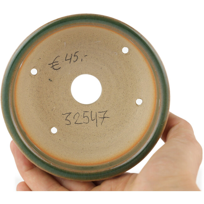 Ronde groene bonsaipot - 110 x 110 x 55 mm