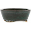 Round green bonsai pot - 85 x 85 x 30 mm