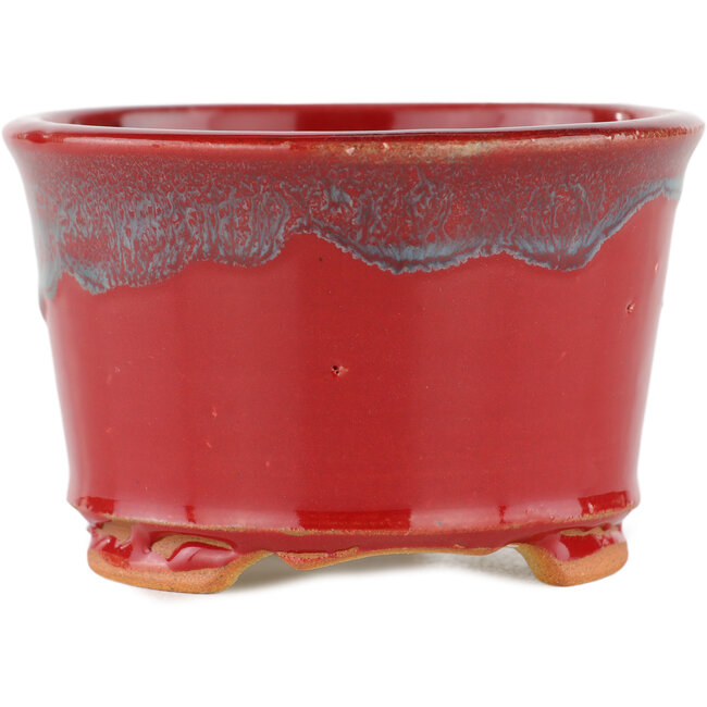 Vaso bonsai rotondo rosso - 90 x 90 x 60 mm
