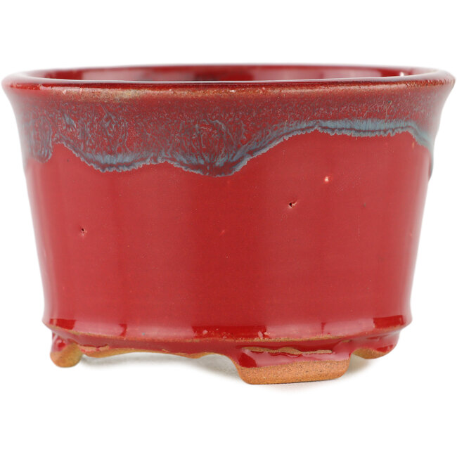 Vaso bonsai rotondo rosso - 90 x 90 x 60 mm