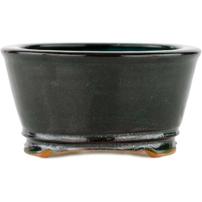 Maceta redonda para bonsái verde - 105 x 105 x 53 mm