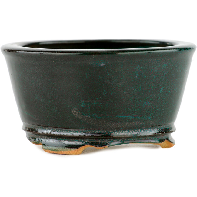 Maceta redonda para bonsái verde - 105 x 105 x 53 mm