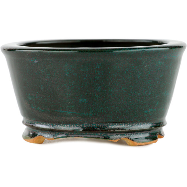 Ronde groene bonsaipot - 105 x 105 x 53 mm