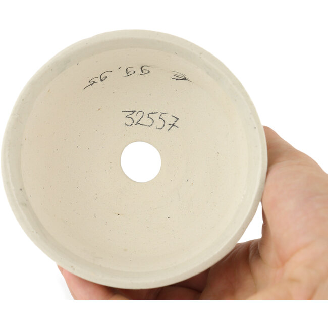 Round multicolor bonsai pot by Kei Setsu - 102 x 102 x 50 mm