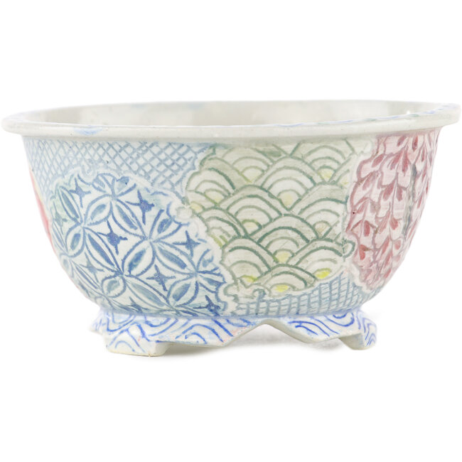 Maceta redonda para bonsái multicolor de Kei Setsu - 95 x 95 x 50 mm