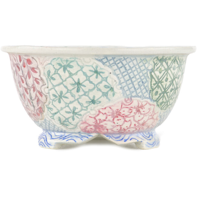 Maceta redonda para bonsái multicolor de Kei Setsu - 95 x 95 x 50 mm