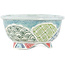 Round multicolor bonsai pot by Kei Setsu - 95 x 95 x 48 mm