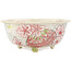 Round multicolor bonsai pot by Kei Setsu - 100 x 100 x 45 mm