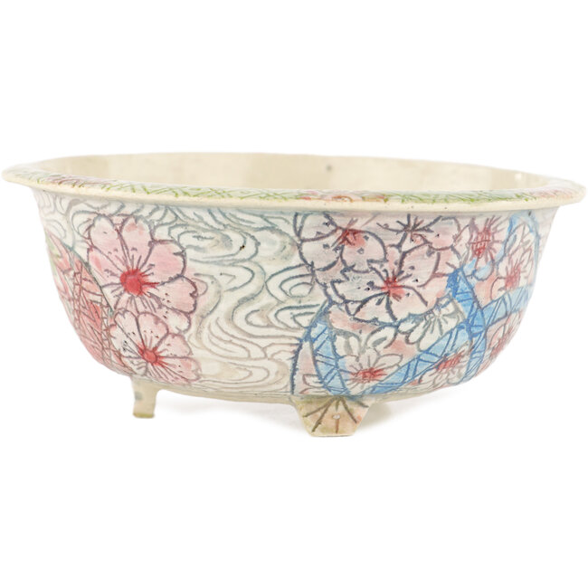 Maceta redonda para bonsái multicolor de Kei Setsu - 100 x 100 x 45 mm