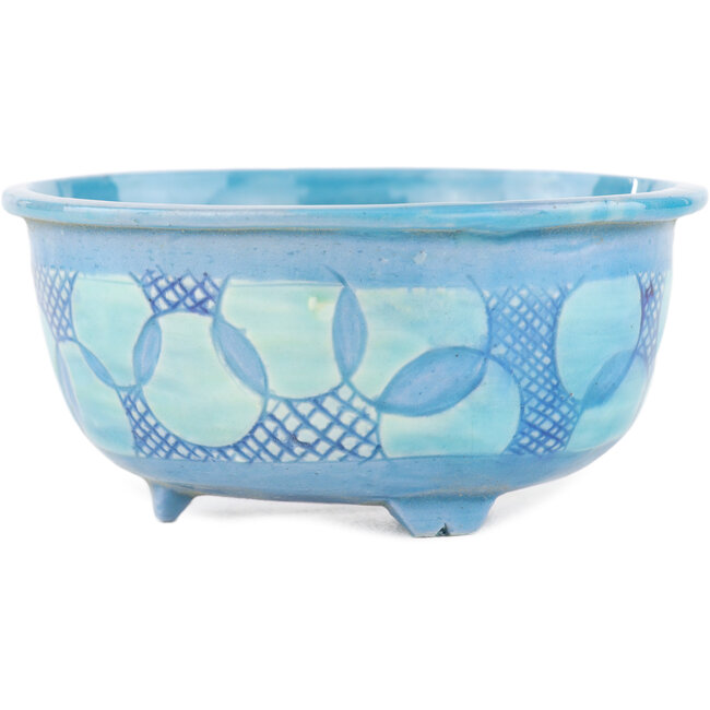 Pot à bonsaï rond multicolore par Kei Setsu - 87 x 87 x 40 mm