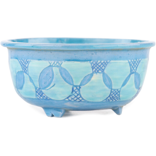 Pot à bonsaï rond multicolore par Kei Setsu - 87 x 87 x 40 mm