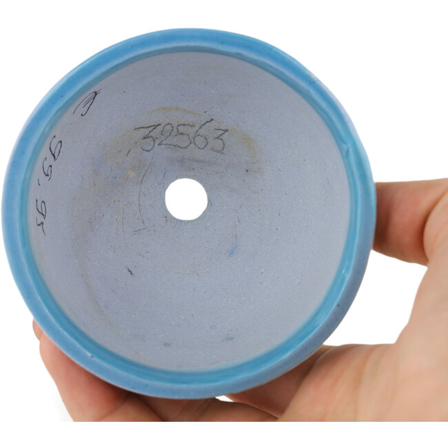 Round multicolor bonsai pot by Kei Setsu - 87 x 87 x 40 mm