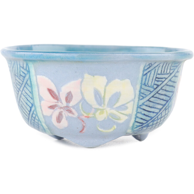 Pot à bonsaï rond multicolore par Kei Setsu - 78 x 78 x 40 mm