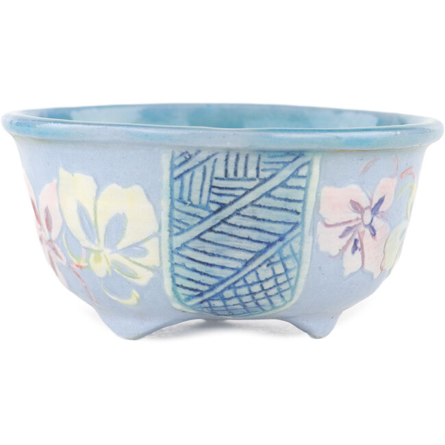 Pot à bonsaï rond multicolore par Kei Setsu - 78 x 78 x 40 mm